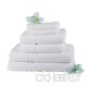 Premier Linens Lot de 6 pièces de serviettes  Supreme qualité hôtel 100%  coton 500 g/m² Blanc - B016Y9V2VG